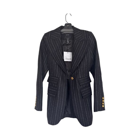 smythe birkin blazer black pinstripe US0 - Picture 3 of 8